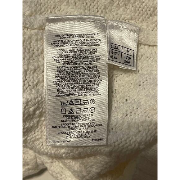 Brooks Brothers Red Fleece Cardigan Women's Medium Cream Red White & Blue - Picture 11 of 12